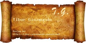 Tibor Giszmunda névjegykártya